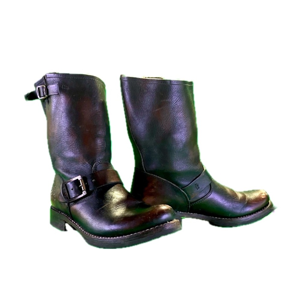Oxblood Frye Veronica Slouch Moto Boot